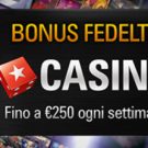 Bonus PokerStars Casino €250 a settimana